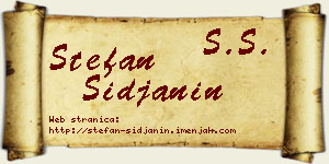 Stefan Šiđanin vizit kartica